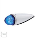 Double Fury 17 LED Dual Function Watermelon Torpedo Cab Light-Amber & Blue LED/Clear Lens - Image 3