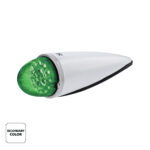 Double Fury 17 LED Dual Function Watermelon Torpedo Cab Light-Amber & Green LED/Clear Lens - Image 3