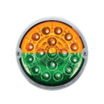 Double Fury 17 LED Dual Function Watermelon Torpedo Cab Light-Amber & Green LED/Clear Lens - Image 5