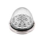 17 LED Watermelon Dual Function Double Fury Light Flush Mount Kit With Low Profile SS Bezel- Amber & Green LED - Image 4