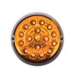 17 LED Watermelon Dual Function Double Fury Light Flush Mount Kit With Low Profile SS Bezel-Amber & Red LED - Image 6