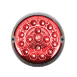 17 LED Watermelon Dual Function Double Fury Light Flush Mount Kit With Low Profile SS Bezel-Amber & Red LED - Image 7