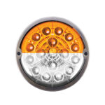 17 LED Watermelon Dual Function Double Fury Light Flush Mount Kit With Low Profile SS Bezel-Amber & White LED - Image 5