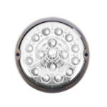 17 LED Watermelon Dual Function Double Fury Light Flush Mount Kit With Low Profile SS Bezel-Amber & White LED - Image 7
