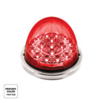 17 LED Watermelon Dual Function Double Fury Light Flush Mount Kit With Low Profile SS Bezel-Red & Green LED - Image 2