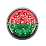 17 LED Watermelon Dual Function Double Fury Light Flush Mount Kit With Low Profile SS Bezel-Red & Green LED - Image 5