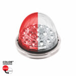 17 LED Watermelon Dual Function Double Fury Light Flush Mount Kit With Low Profile SS Bezel-Red & White LED 36210