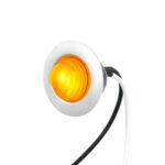 GloLight 2 LED 3/4" Mini Light (Clearance/Marker) With Stainless Steel Trim-Amber LED/Amber Lens - Image 3