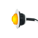 GloLight 2 LED 3/4" Mini Light (Clearance/Marker) With Stainless Steel Trim-Amber LED/Amber Lens - Image 5