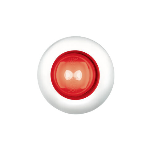 GloLight 2 LED 3/4" Mini Light (Clearance/Marker) With Stainless Steel Trim-Red LED/Red Lens 36224
