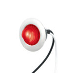 GloLight 2 LED 3/4" Mini Light (Clearance/Marker) With Stainless Steel Trim-Red LED/Red Lens - Image 3