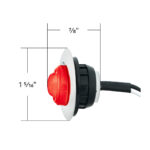 GloLight 2 LED 3/4" Mini Light (Clearance/Marker) With Stainless Steel Trim-Red LED/Red Lens - Image 9