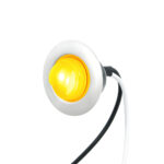 GloLight 2 LED 3/4" Mini Light (Clearance/Marker) With Stainless Steel Trim-Amber LED/Clear Lens - Image 3