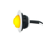 GloLight 2 LED 3/4" Mini Light (Clearance/Marker) With Stainless Steel Trim-Amber LED/Clear Lens - Image 5