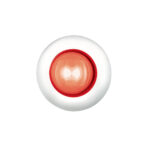 GloLight 2 LED 3/4" Mini Light (Clearance/Marker) With Stainless Steel Trim-Red LED/Clear Lens 36226