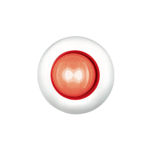 GloLight 2 LED 3/4" Mini Light (Clearance/Marker) With Stainless Steel Trim-Red LED/Clear Lens 36226