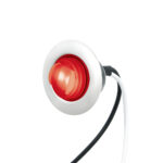 GloLight 2 LED 3/4" Mini Light (Clearance/Marker) With Stainless Steel Trim-Red LED/Clear Lens - Image 3