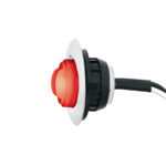 GloLight 2 LED 3/4" Mini Light (Clearance/Marker) With Stainless Steel Trim-Red LED/Clear Lens - Image 5