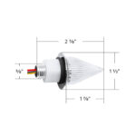 Double Fury 4 LED Dual Function 1-1/8" Spike Light-Amber & Red LED - Image 13
