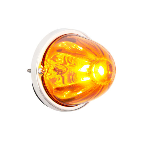 UltraBurst Glass Watermelon Flush Mount Kit With 18 LED Bulb-Amber LED/Amber Lens 37438