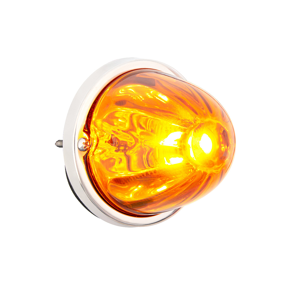 UltraBurst Glass Watermelon Flush Mount Kit With 18 LED Bulb-Amber LED/Amber Lens 37438
