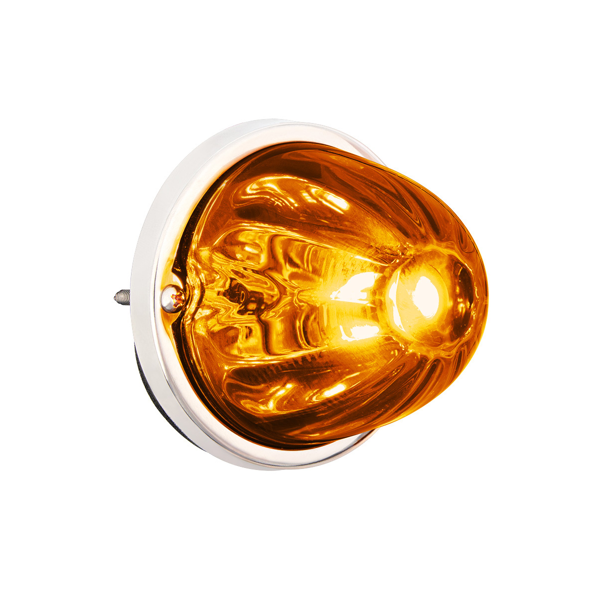 UltraBurst Glass Watermelon Flush Mount Kit With 18 LED Bulb-Amber LED/Dark Amber Lens 37439