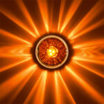 UltraBurst Glass Watermelon Flush Mount Kit With 18 LED Bulb-Amber LED/Dark Amber Lens - Image 12