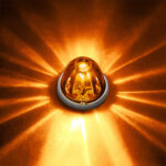UltraBurst Glass Watermelon Flush Mount Kit With 18 LED Bulb-Amber LED/Dark Amber Lens - Image 13