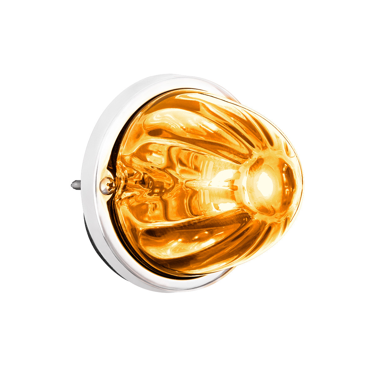UltraBurst Glass Watermelon Flush Mount Kit With 18 LED Bulb-Amber LED/Clear Lens 37440