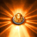 UltraBurst Glass Watermelon Flush Mount Kit With 18 LED Bulb-Amber LED/Clear Lens - Image 13