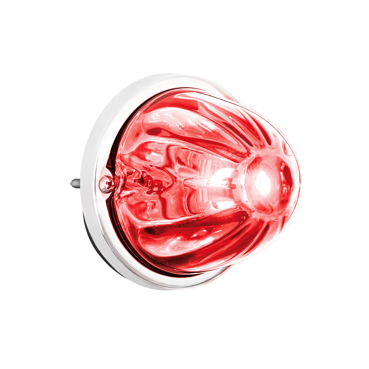 UltraBurst Glass Watermelon Flush Mount Kit With 18 LED Bulb-Red LED/Clear Lens 37442