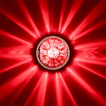 UltraBurst Glass Watermelon Flush Mount Kit With 18 LED Bulb-Red LED/Clear Lens - Image 12