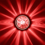 UltraBurst Glass Watermelon Flush Mount Kit With 18 LED Bulb-Red LED/Clear Lens - Image 14