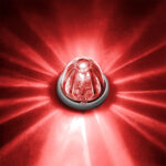 UltraBurst Glass Watermelon Flush Mount Kit With 18 LED Bulb-Red LED/Clear Lens - Image 15