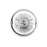 UltraBurst Glass Watermelon Flush Mount Kit With 18 LED Bulb-Green LED/Clear Lens - Image 4