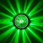 UltraBurst Glass Watermelon Flush Mount Kit With 18 LED Bulb-Green LED/Clear Lens - Image 12