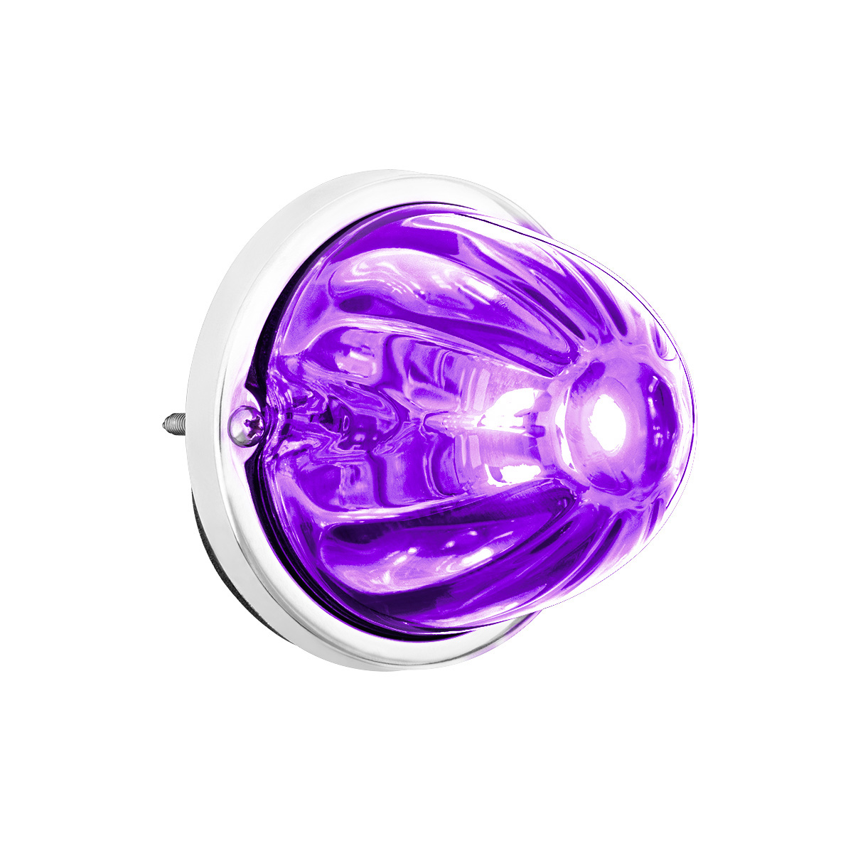 UltraBurst Glass Watermelon Flush Mount Kit With 18 LED Bulb-Purple LED/Clear Lens 37446