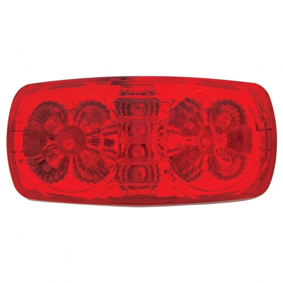 14 LED Reflector Rectangular Light (Clearance/Marker) - Red LED/Red Lens 38315
