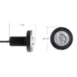 3 High Power LED 1" Light (Clearance/Marker)-Green LED/Clear Lens - Image 8