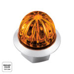 4 LED 1-1/8" Watermelon Double Fury Light With Clear Lens (Clearance/Marker) - Amber & Red LED - Image 2