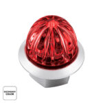 4 LED 1-1/8" Watermelon Double Fury Light With Clear Lens (Clearance/Marker) - Amber & Red LED - Image 3