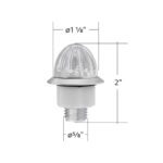 4 LED 1-1/8" Watermelon Double Fury Light With Clear Lens (Clearance/Marker) - Amber & Red LED - Image 13