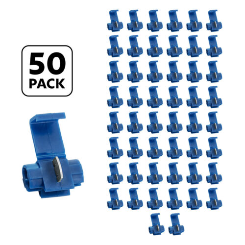 18-14 AWG Blue Snap Lock Tap Splice Connector (50 pcs/Bag) 40108P50