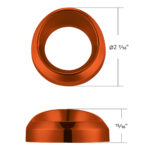 Candy Color Small Gauge Cover With Visor-Cadmium Orange - Image 7