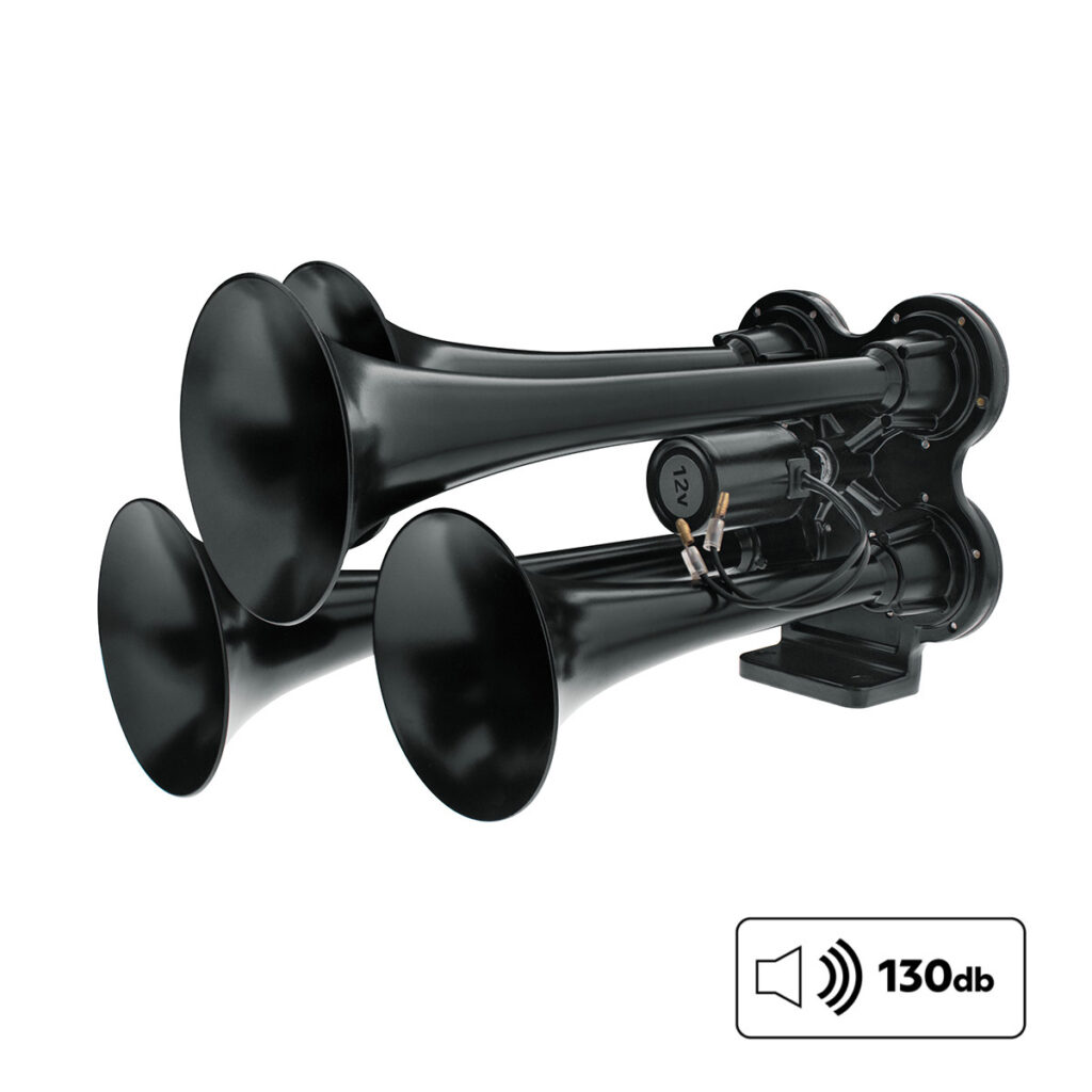 4 Trumpet Mini Train Horn-Black 46144