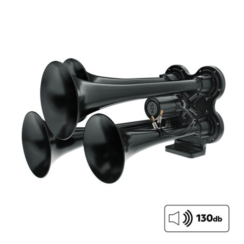 4 Trumpet Mini Train Horn-Black 46144