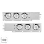 2.5" Bolt Pattern SS Spring Loaded Light Bar With 6X Double Fury 19 LED Lights & Visors-Red & White(Pair) - Image 3