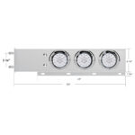 3-3/4" Bolt Pattern SS Spring Loaded Light Bar With 6X Double Fury 19 LED Lights & Visors-Red & White(Pair) - Image 6