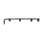 Black Straight Mud Flap Hangers With Mounting Hardware - No Coil (Pair) - Image 2