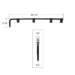 Black Straight Mud Flap Hangers With Mounting Hardware - No Coil (Pair) - Image 12